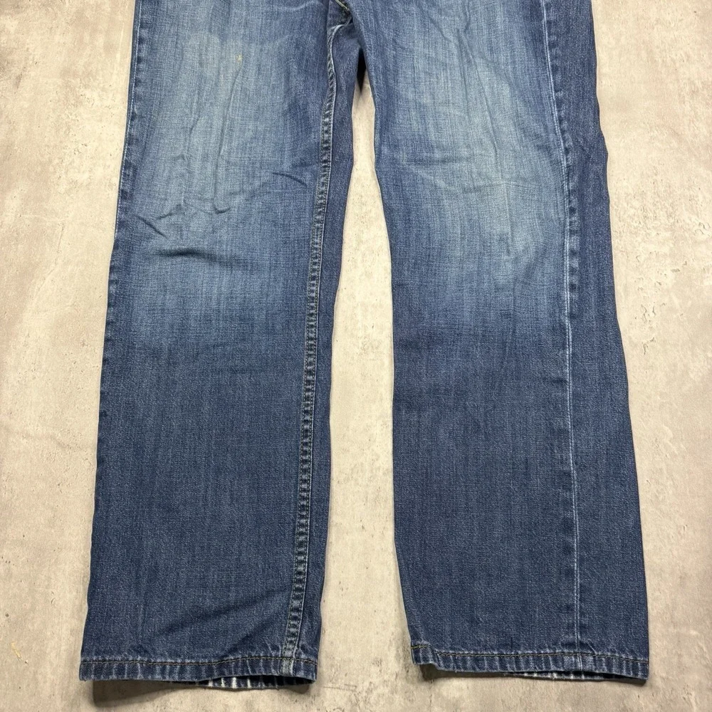 Levi's 514 100% Cotton 36x30 Dark Wash Slim Fit Blue Jeans Workwear Denim zusa
